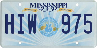 MS license plate HIW975