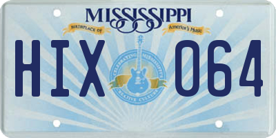 MS license plate HIX064