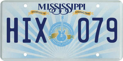 MS license plate HIX079