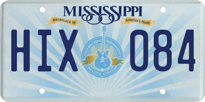MS license plate HIX084