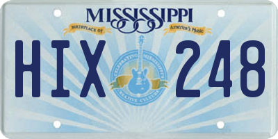 MS license plate HIX248