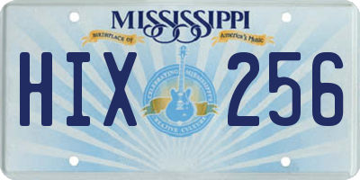 MS license plate HIX256