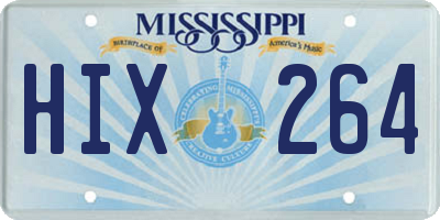 MS license plate HIX264