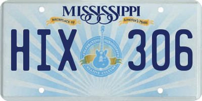 MS license plate HIX306