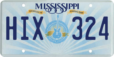MS license plate HIX324