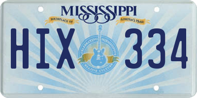 MS license plate HIX334