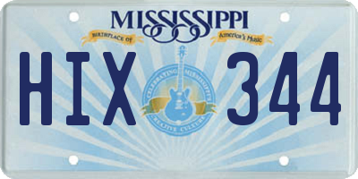 MS license plate HIX344