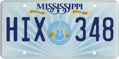 MS license plate HIX348