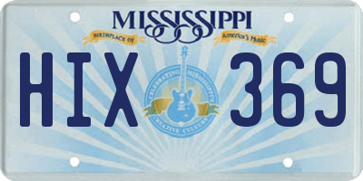 MS license plate HIX369