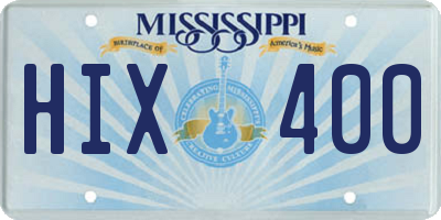 MS license plate HIX400