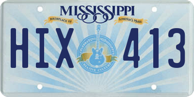 MS license plate HIX413