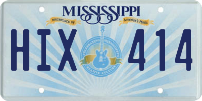 MS license plate HIX414