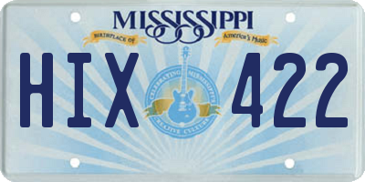 MS license plate HIX422