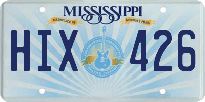 MS license plate HIX426
