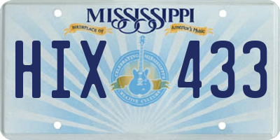 MS license plate HIX433
