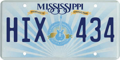 MS license plate HIX434
