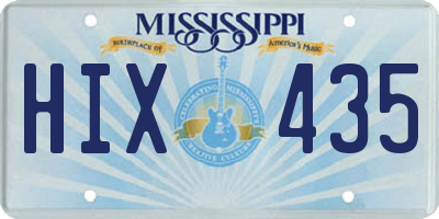 MS license plate HIX435