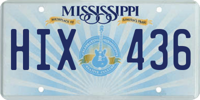 MS license plate HIX436