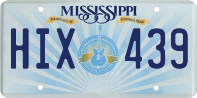 MS license plate HIX439