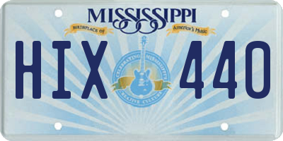 MS license plate HIX440