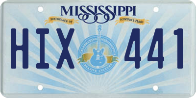 MS license plate HIX441