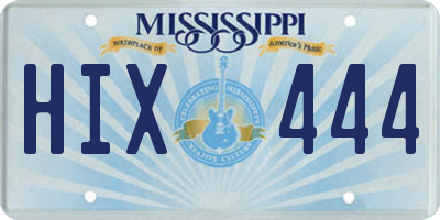MS license plate HIX444