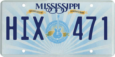 MS license plate HIX471