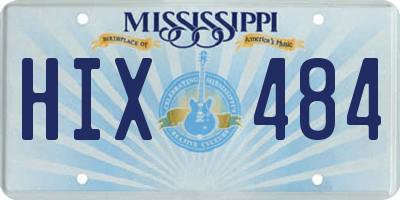 MS license plate HIX484
