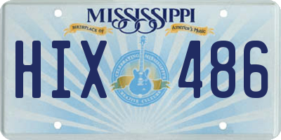 MS license plate HIX486