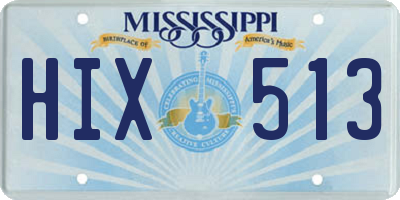 MS license plate HIX513