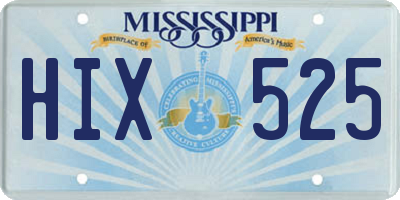 MS license plate HIX525
