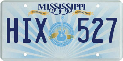 MS license plate HIX527