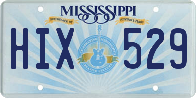 MS license plate HIX529