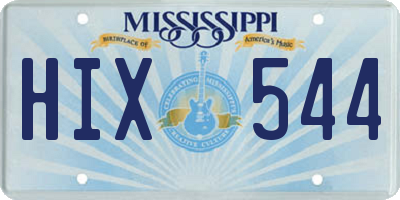 MS license plate HIX544
