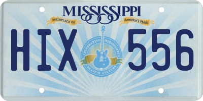 MS license plate HIX556
