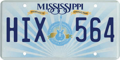 MS license plate HIX564