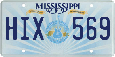 MS license plate HIX569