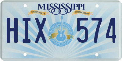 MS license plate HIX574