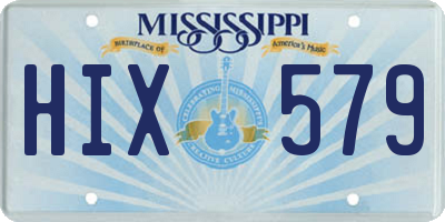 MS license plate HIX579