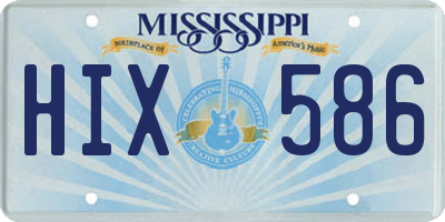 MS license plate HIX586