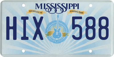 MS license plate HIX588