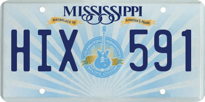 MS license plate HIX591