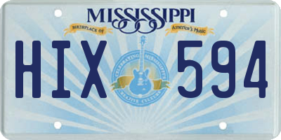 MS license plate HIX594