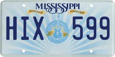 MS license plate HIX599