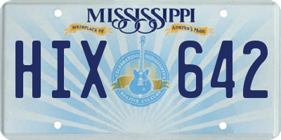 MS license plate HIX642