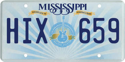 MS license plate HIX659