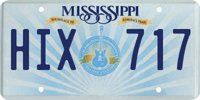 MS license plate HIX717