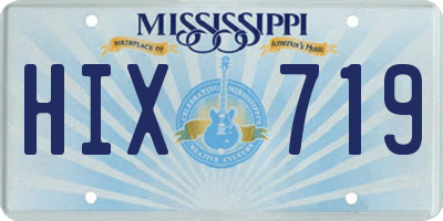 MS license plate HIX719