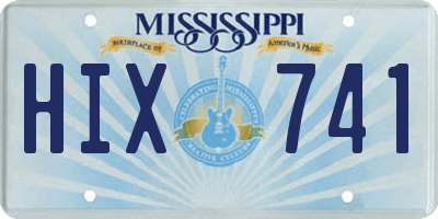 MS license plate HIX741