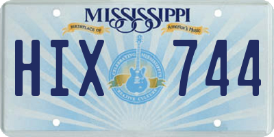 MS license plate HIX744
